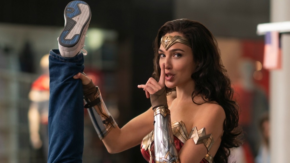 Wonder Woman holding crook