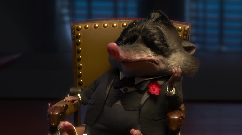 Mr. Big sits in his chair in "Zootopia" (2016)