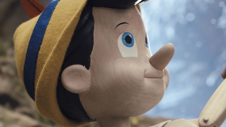 Pinocchio gazing upward in Pinocchio 2022