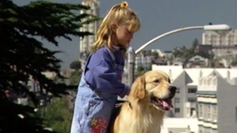 Michelle takes Comet for a walk
