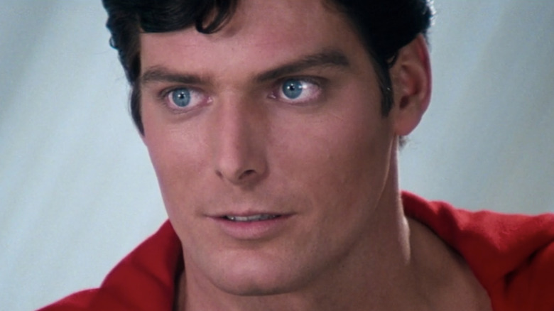 Christopher Reeve Superman smiling slightly