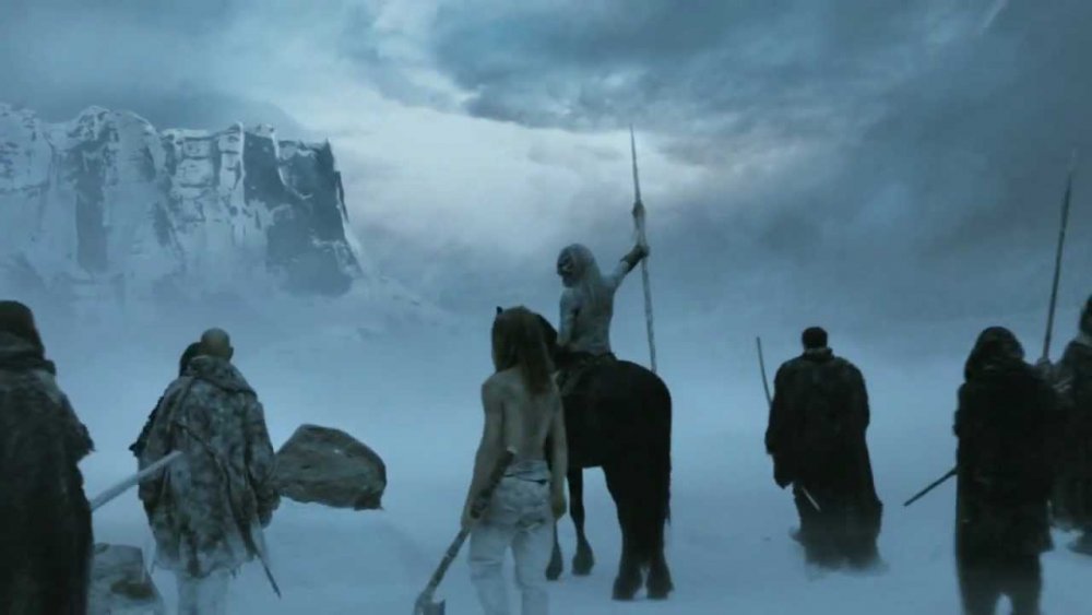 The White Walkers making their way to the Wall in Game of Thrones