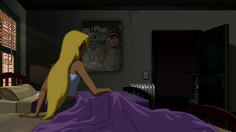 Artemis sitting up in bed