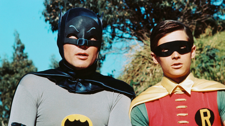Adam West and Burt Ward as Batman and Robin