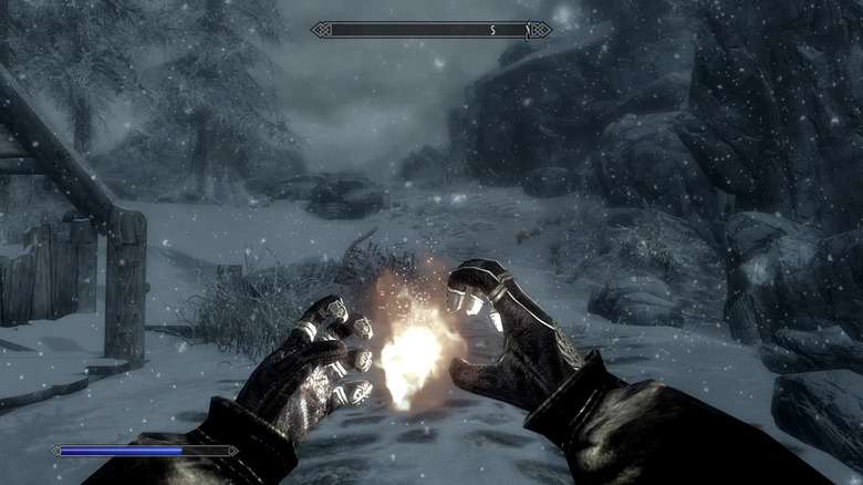 Skyrim Dual-Casting Fire Spell