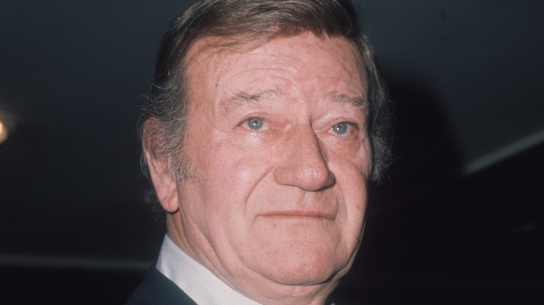 John Wayne looks up