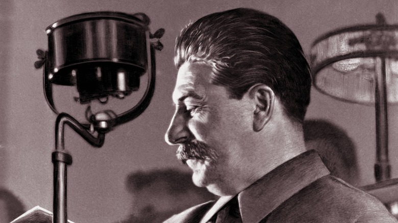 Joseph Stalin at lectern