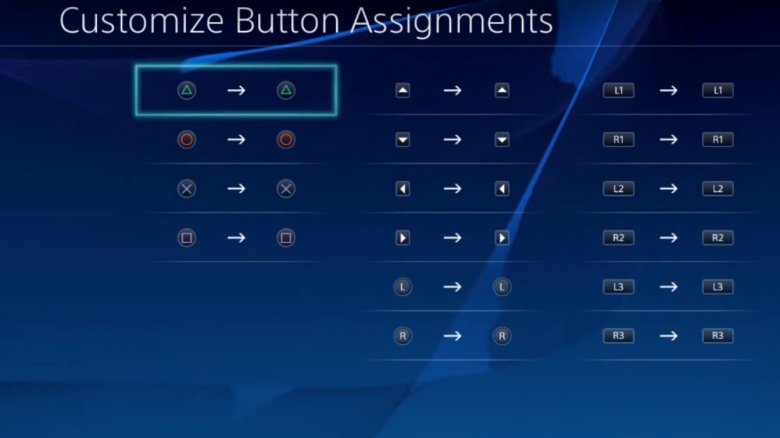 Button Assignment page