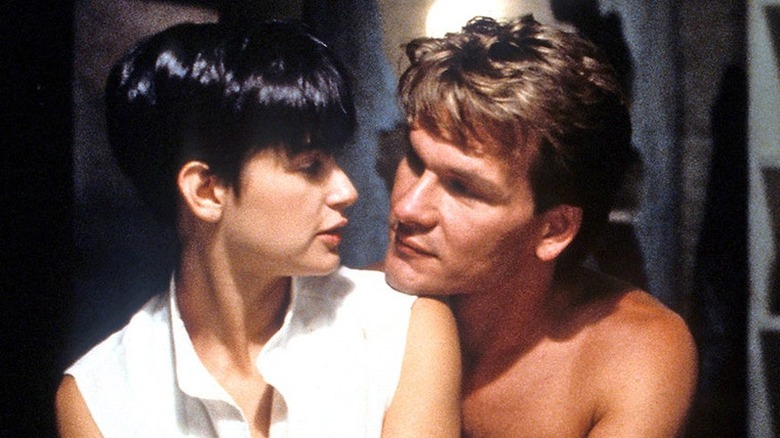 Demi Moore as Molly and Patrick Swayze as Sam at the pottery wheel in Ghost