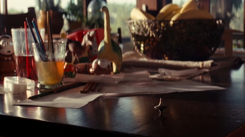 Dom's top on kitchen table