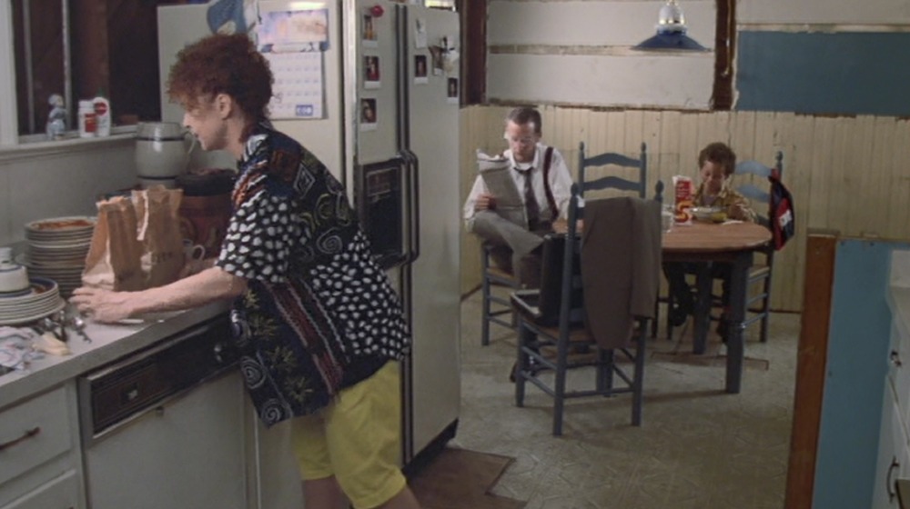 The Stevenson family in their kitchen, in Little Monsters