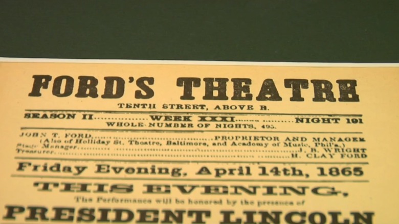 A customer displays his playbill