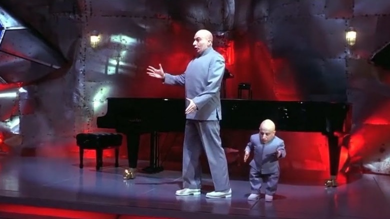 Dr. Evil and Mini-Me dancing