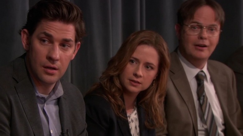 John Krasinski, Jenna Fischer, Rainn Wilson in The Office