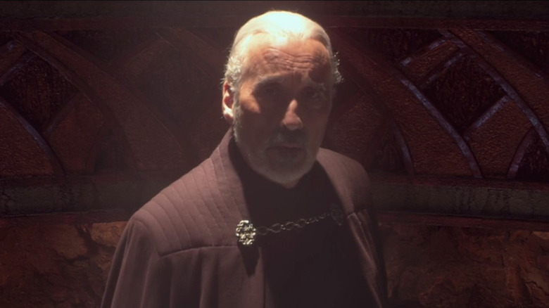 Count Dooku speaks intently