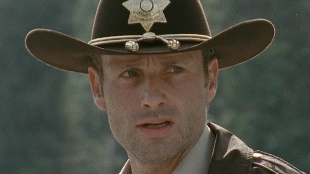 Rick Grimes wearing hat