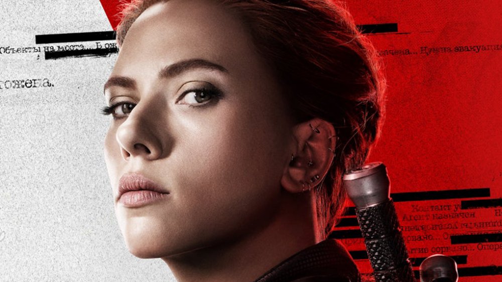 Scarlett Johansson in the promo poster for Black Widow