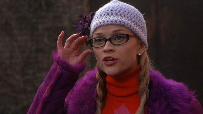 Elle Woods adjusting glasses