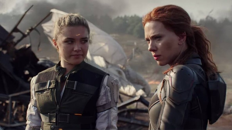 Florence Pugh and Scarlett Johansson in Black Widow