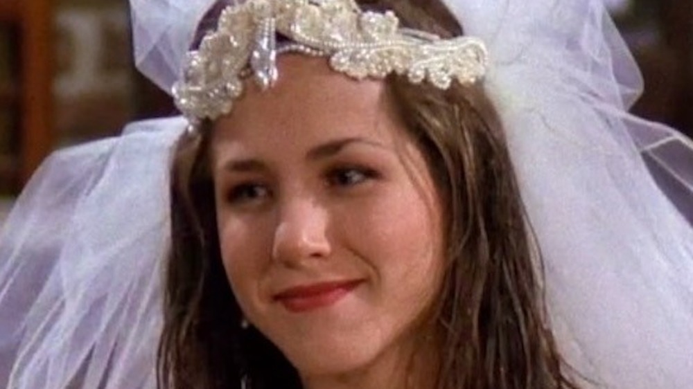 Rachel Greene with wedding veil