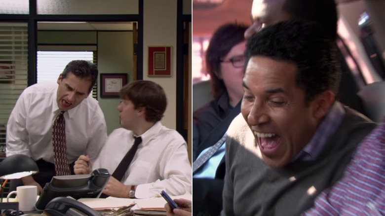 Steve Carell, John Krasinski, and Oscar Nunez in The Office