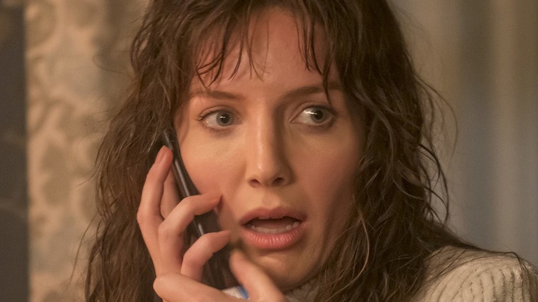 Maddie on phone