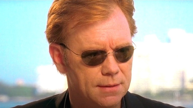 Horatio Caine looking stoic in his sunglasses