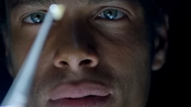 Warrick Brown working in the lab