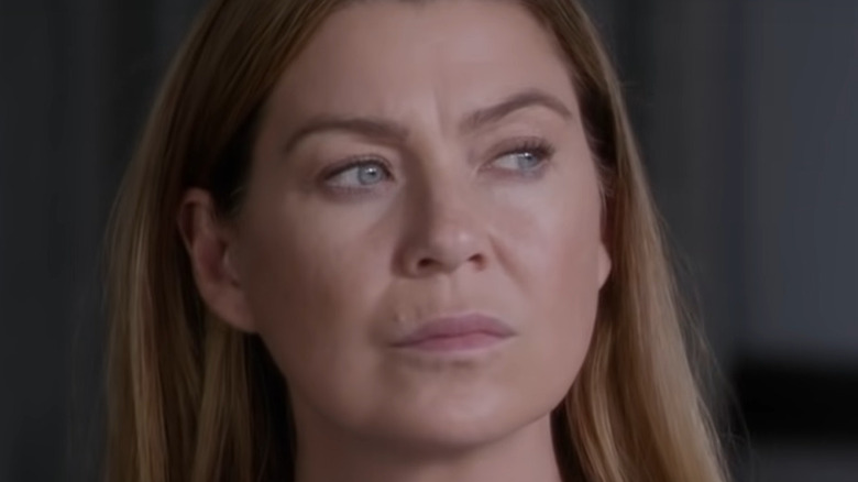 Ellen Pompeo playing Meredith Grey