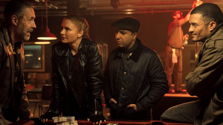 The gang's all listening to Billings in "Deep Cover" (2025)