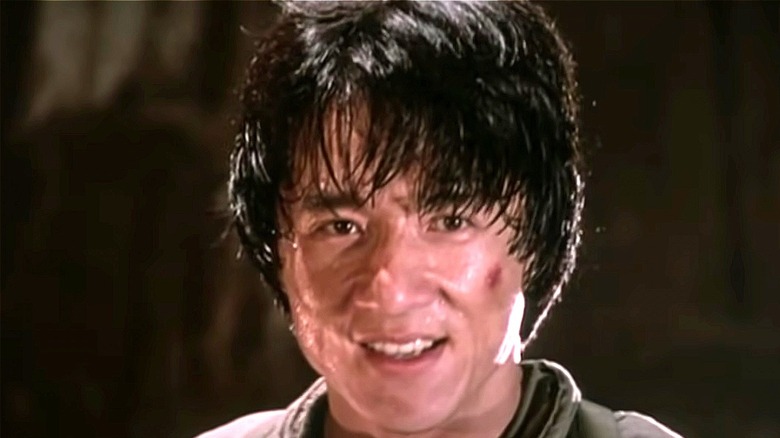 Jackie Chan with wet hair