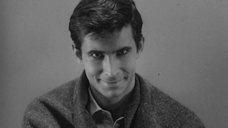 Psycho Norman Bates creepily smiles