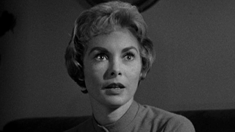 Marion Crane terrified in Psycho