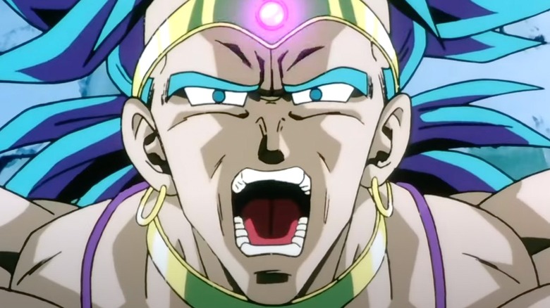 Broly lets out a battle cry