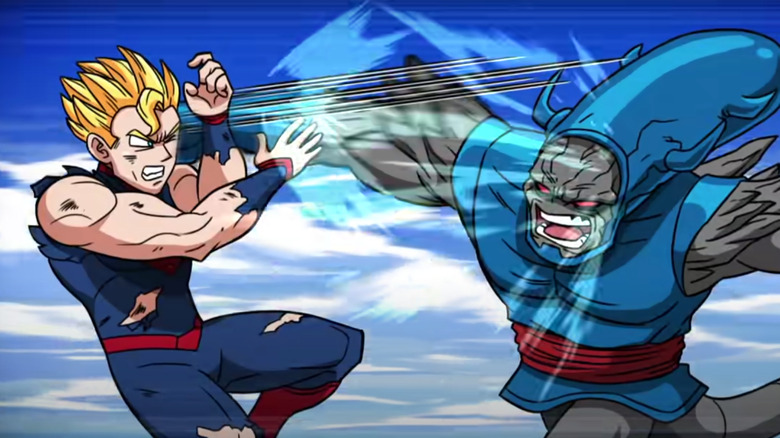 Darkseid/Cell battles Goku/Superman