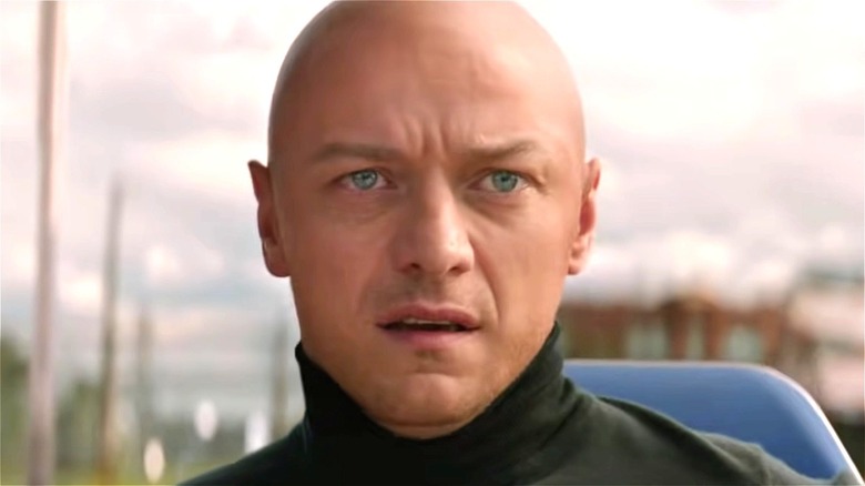 Professor Charles Xavier frowning