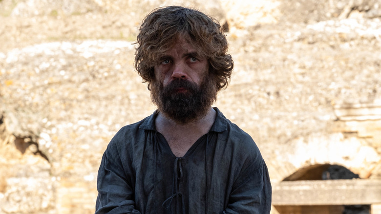 Tyrion dirty in chains frowning