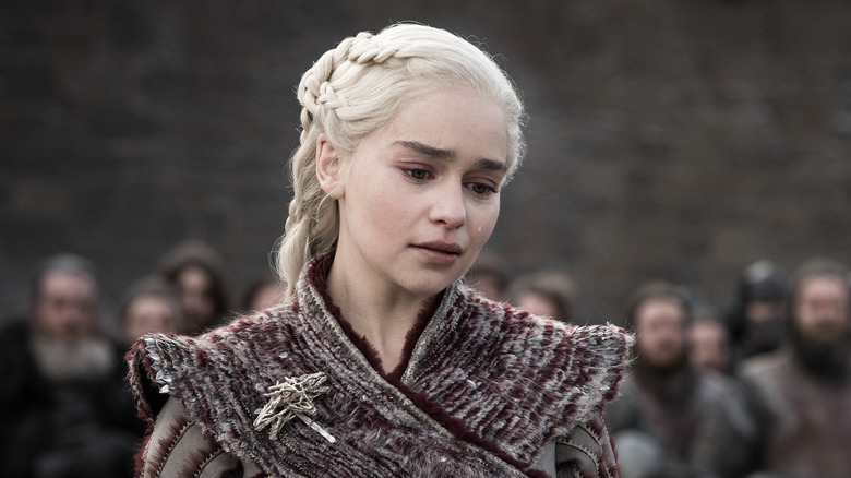Daenerys Targaryen looking sad on Game of Thrones