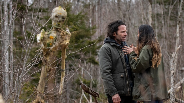 Jim and Tabitha Matthews talking in From