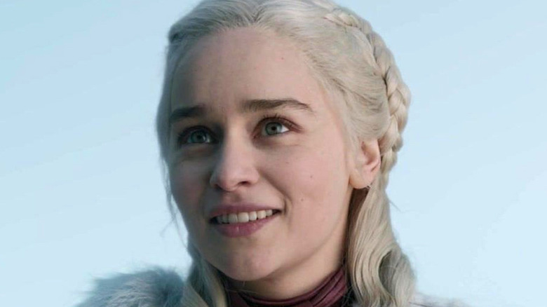 Daenerys smiling blue sky