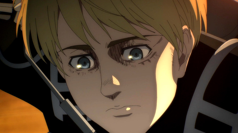 Armin looking troubled