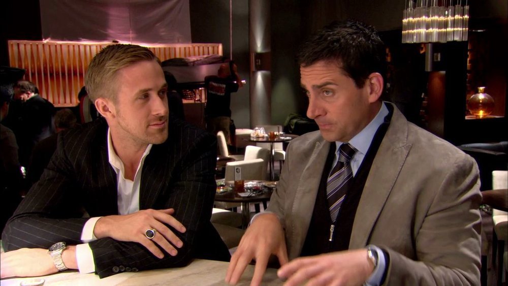 Ryan Gosling and Steve Carell in Crazy, Stupid, Love