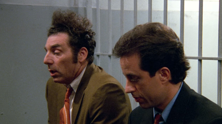 Kramer and Jerry sitting in jail
