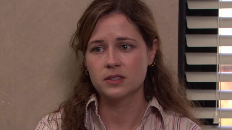 Pam Beesly looking wistful