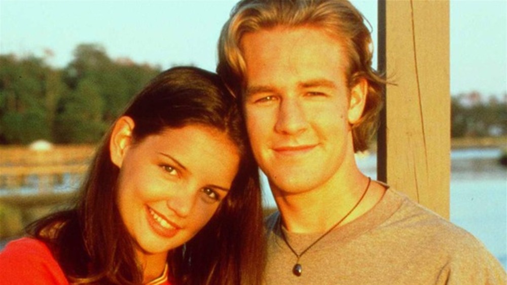 Joey and Dawson smile on Dawson's Creek