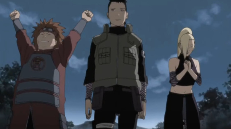 Team 10 teaming with Kakashi