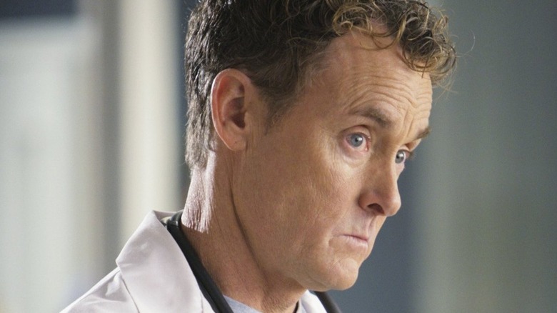 John C. McGinley looking skeptical in close-up