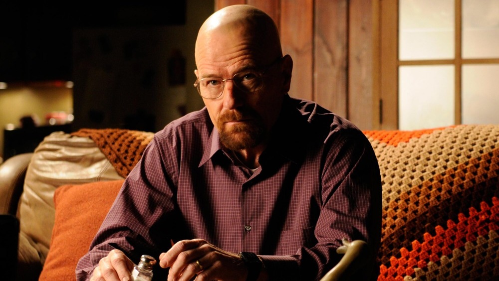 Walter White sitting bald