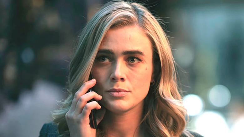 Melissa Roxburgh on the phone