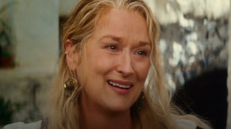 Donna smiling in Mamma Mia